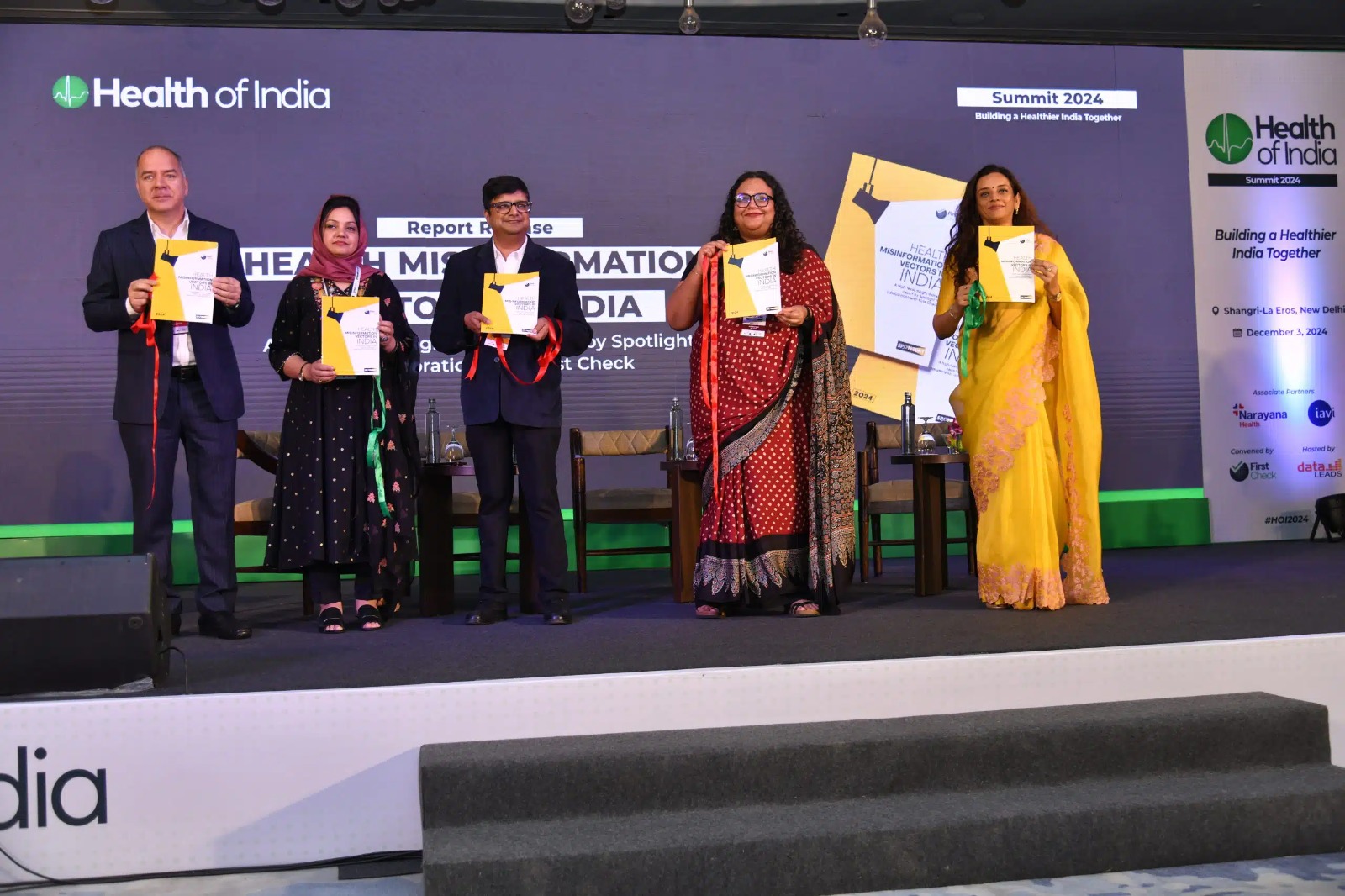 Report release on stage at Health of India Summit